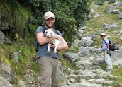 Ben trekking in the foothills of Himachal